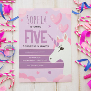Meninas Unicórnio Roxo Fofo Aniversário Infantil