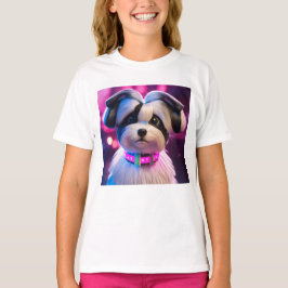 Meninas Vestir Modelo Pappy Girls Crianças T-Shirt