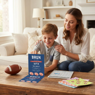 Menino 10o Convite de Aniversário, gíria moderna,