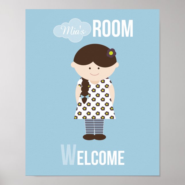 Menino - Adicionar Seu Nome Sinal Poster (Frente)