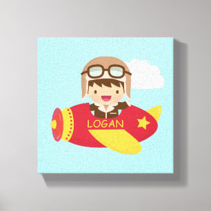 Menino Aviador Fofo Decoração do Quarto de Meninos