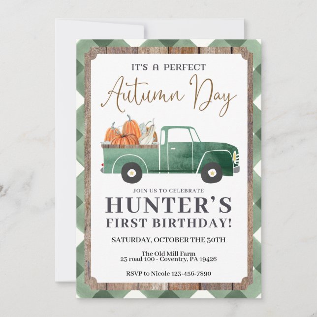 Menino Cai No Convite De Aniversário, Cai Primeiro (Frente)