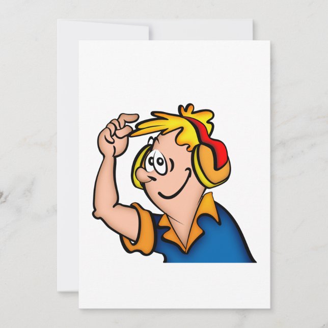 Menino com fone de ouvido (Frente)