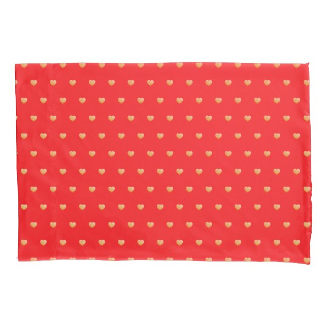 Menino Corações Dourados Faux Foil Red Pattern (Frente-Esquerda)