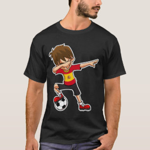 Menino de Futebol Dabbing Camisa da Espanha, Crian