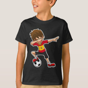 Menino de Futebol Dabbing Camisa da Espanha, Crian