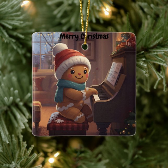 menino de gengibre fofo enfeite de Natal (Árvore)