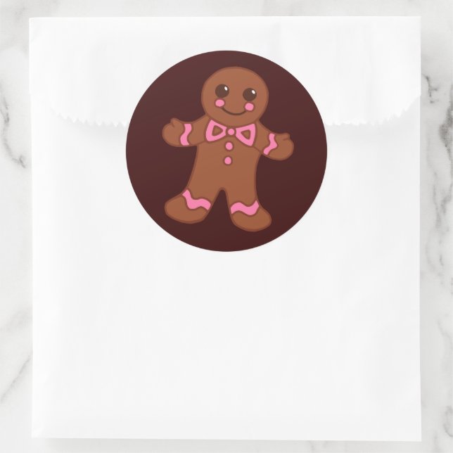 Menino de Pão de Mel Adesivo (Bolsa)