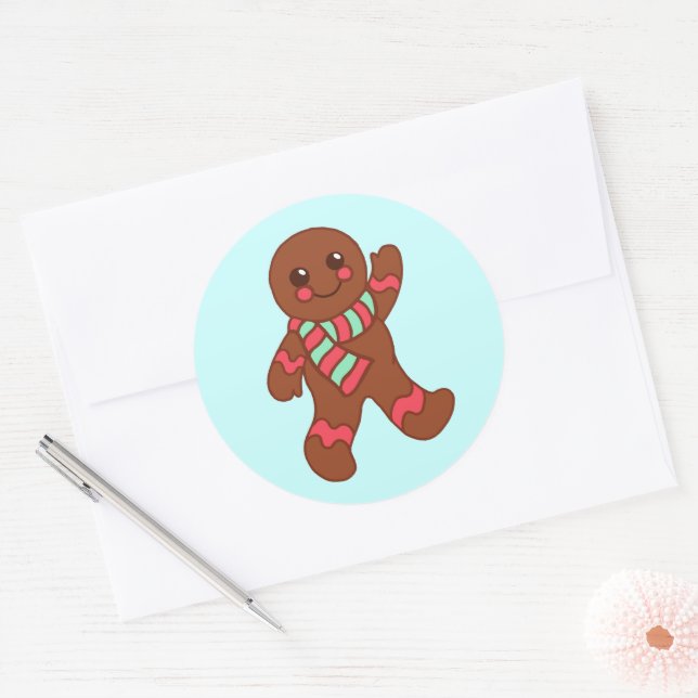 Menino de Pão de Mel Adesivo (Envelope)
