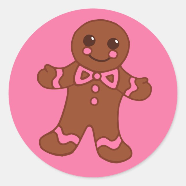 Menino de Pão de Mel Adesivo (Frente)