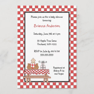 Menino do convite do chá do bebê Q com pele clara