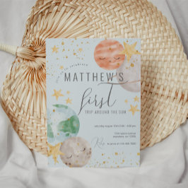 Menino do Espaço Exterior Primeiro Convite de Aniv