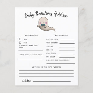 Menino Fantasma Pequeno Cartão de Boo Predições e 