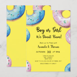 Menino ou menina! Nós ROSQUINHAS sabemos! Convite 