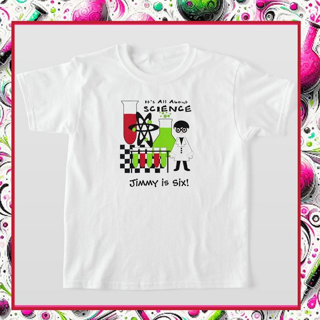 Menino Sobre T-shirt Personalizada Da Ciência (Criador carregado)