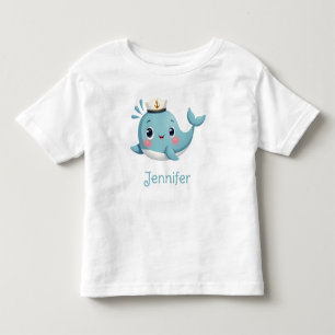 Meninos Baleia Azul Fofo Camiseta Personalizada In