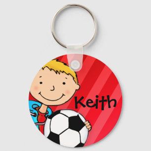 Meninos chamados de chaveiro de futebol americano