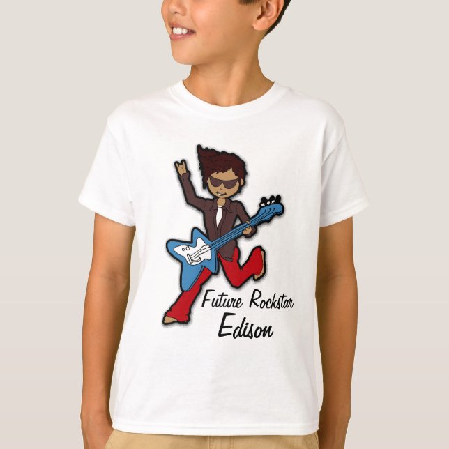 Meninos nomeados rockstar futuros t-shirt (Frente)