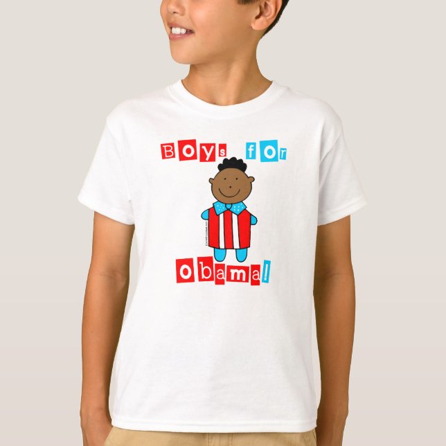 Meninos para a camiseta de Obama (Frente)