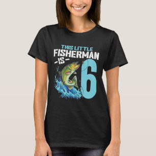 Meninos Pescarando Camisa De Nascimento De 6 Anos
