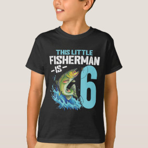 Meninos Pescarando Camisa De Nascimento De 6 Anos