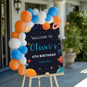 Meninos Planetas Espaciais Exteriores Poster de Bo