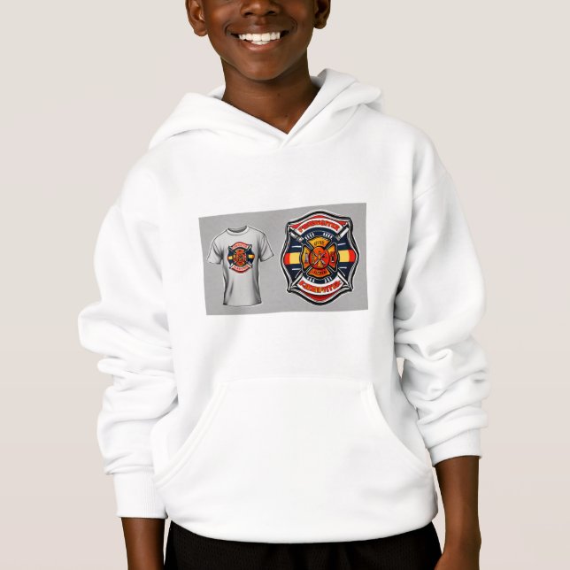 Meninos Pullover Impressão Modelo Hoodies (Frente)