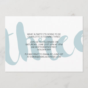 Meninos Terceiro Convite de Aniversário