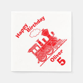 Meninos vermelhos nomeados guardanapos de 5