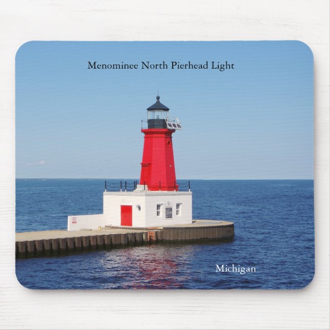 Menominee North Pierhead Light Mousepad (Frente)
