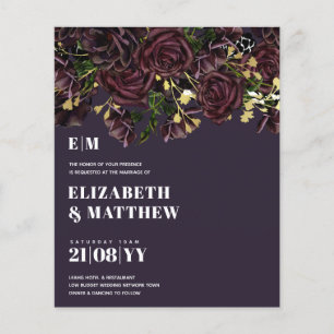 Menor Casamento de Orçamento FLYERS Dark Plum Mar