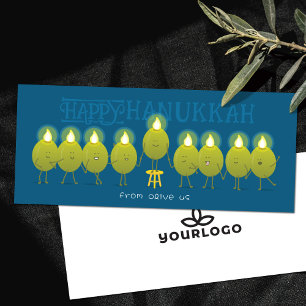 Menorá de Hanukkah Azeitonas   Cartão da Empresa A
