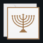 Menorah<br><div class="desc">O Menorah e a borda podem ser mudados para qualquer cor Zazzle que você quiser. Há selos postais que combinam e envelopam,  etc.</div>