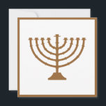Menorah<br><div class="desc">O Menorah e a borda podem ser mudados para qualquer cor Zazzle que você quiser. Há selos postais que combinam e envelopam, etc.</div>