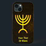 Menorah Flame Case-Mate capas de iphone<br><div class="desc">Uma renderização digital marrom e dourada da menorah judia de sete ramificações (hebraico: מְ נ וֹ רָ ‎). Adicione seu próprio texto. A menorah de sete ramificações, usada no santuário portátil montado por Moisés na selva e, mais tarde, no Templo em Jerusalém, tem sido símbolo do judaísmo desde a Antiguidade...</div>