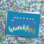 Menorah Hanukkah Candles Star of David Blue<br><div class="desc">Itens temáticos de feriado projetados por Umua. Impresso e enviado pela Zazzle ou suas afiliadas.</div>