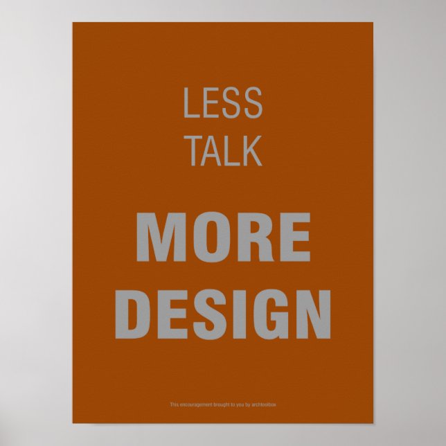 Menos conversa, mais Design Poster (Frente)
