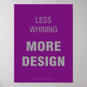 Menos lamentação, mais poster do design
