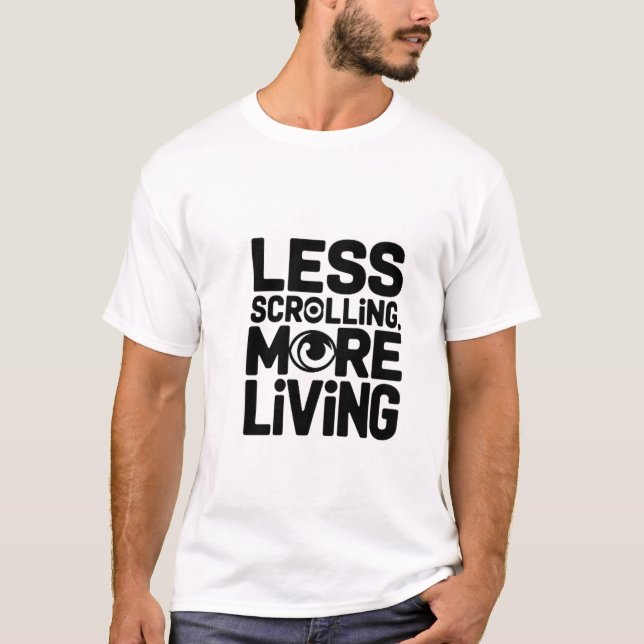 Menos rolagem mais tipografia viva Camisa (Frente)