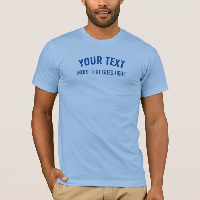 Mens Baby Blue Short Sleeve Top Elegante Moderno (Frente)