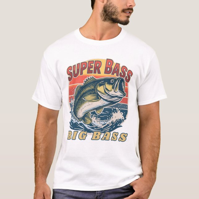 Men's Basic T-Shirt Super Bass Big Bass (Frente)