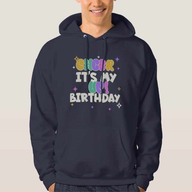 MEN'S BIRTHDAY CHEER UP PULLOVER HOODIE  (Frente)