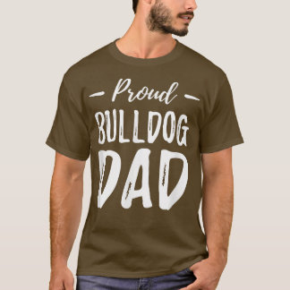 Mens Bull Dog Pai Camisa Engraçada Presente Ideia