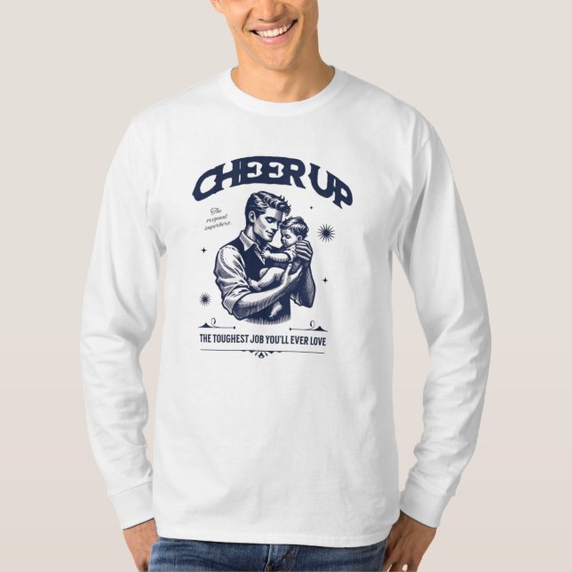 MEN'S DADDY CHEER UP LONG SLEEVE T-SHIRT  (Frente)