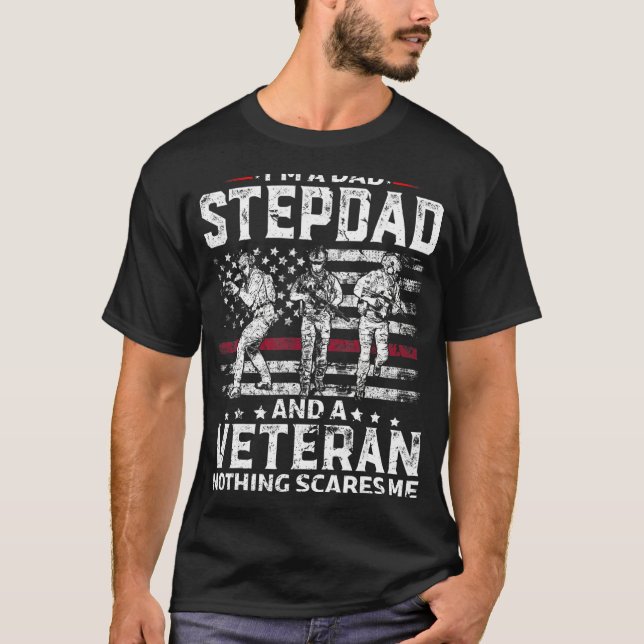 Mens eu sou um Pai Stepdad Camiseta Dia de os pais (Frente)