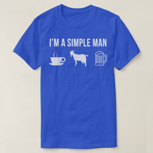 Mens Funny Goat Farmer Animal Simple Man T-Shirt (Frente do Design)