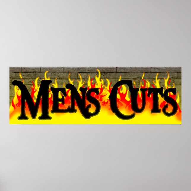 Mens Haircut Salon Poster (Frente)