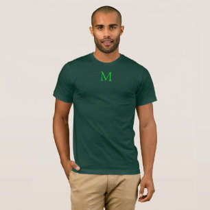 Mens Moderno Monograma T Camisa Floresta Elegante