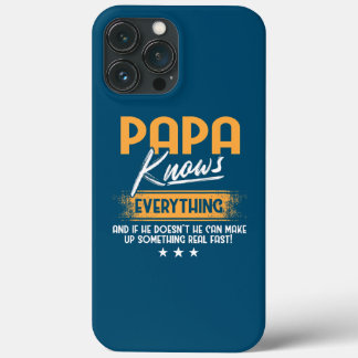 Mens Papa Knows Everything Funny Father's Day 