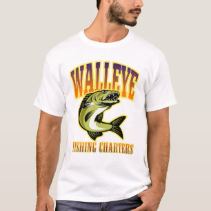 Mens Retro Walleye Charters T-Shirt